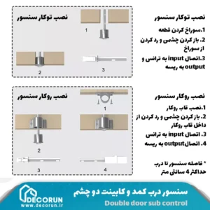 نصب سنسور کمد و کابینت دو چشم